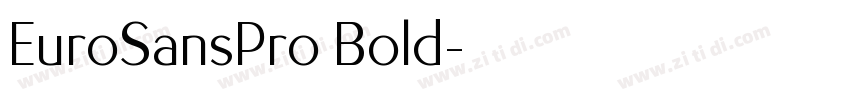 EuroSansPro Bold字体转换